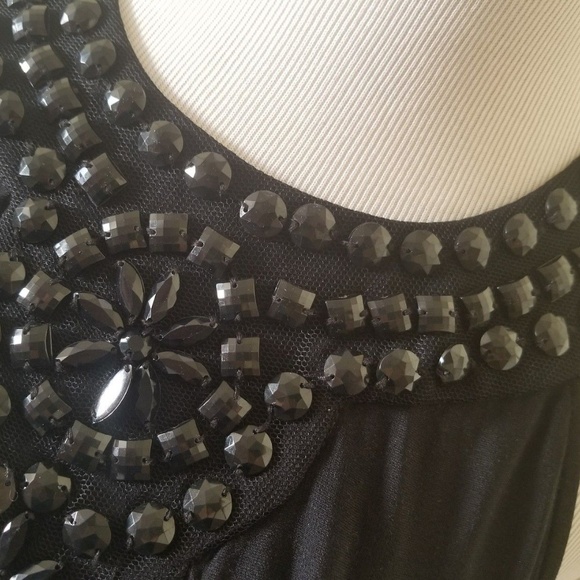 NWT SANDRA DARREN 12 BLACK FLORAL SLEEVELESS DRESS - Picture 7 of 8